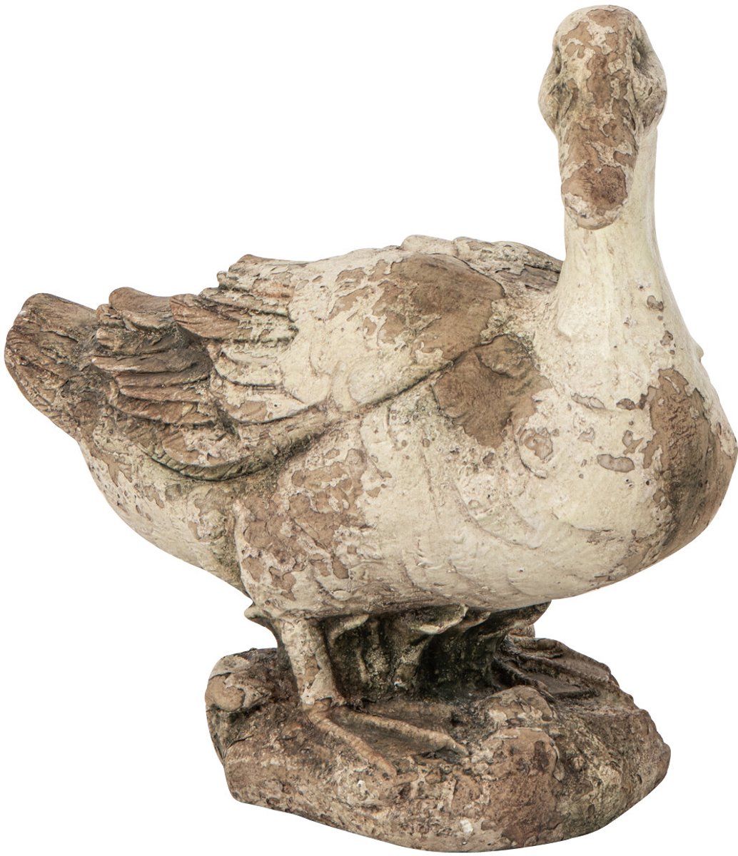 J-Line Eend voor buiten - magnesium - ecru/beige