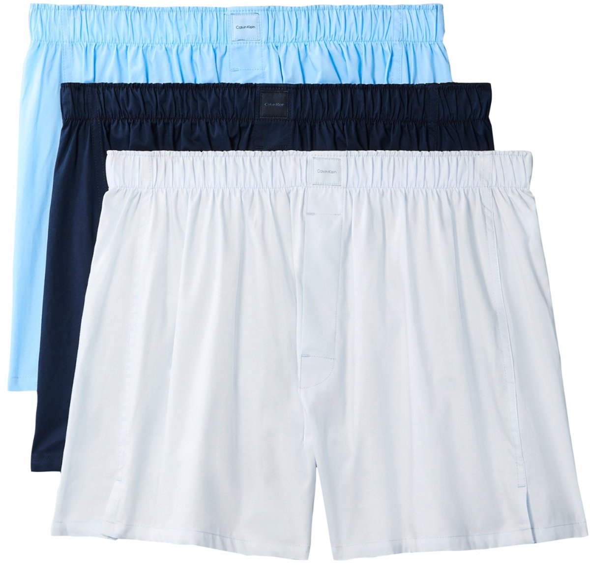 Calvin Klein heren 3P wijde boxershorts basic blauw
