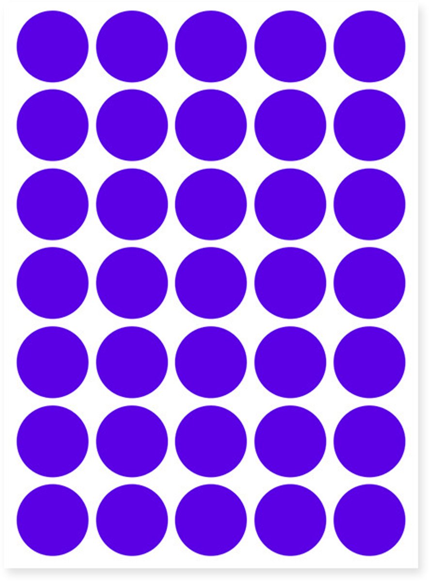 20 vellen rond zelfklevend papier van 10 mm – 10 kleuren, 4008 stippen | Zelfklevende stiften,Paars,25MM