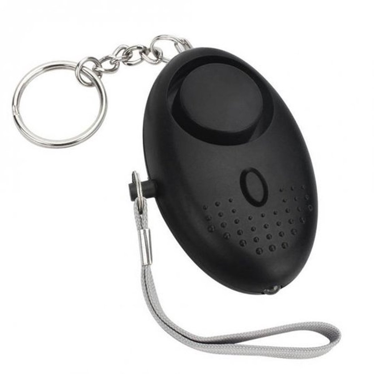 Alarm sleutelhanger - Alarmknop - Personal alarm - Nood alarm - Veiligheid - Zelfverdediging - Met zaklamp - Sirene - Zakalarm - 120 decibel - Zwart - Jonyx