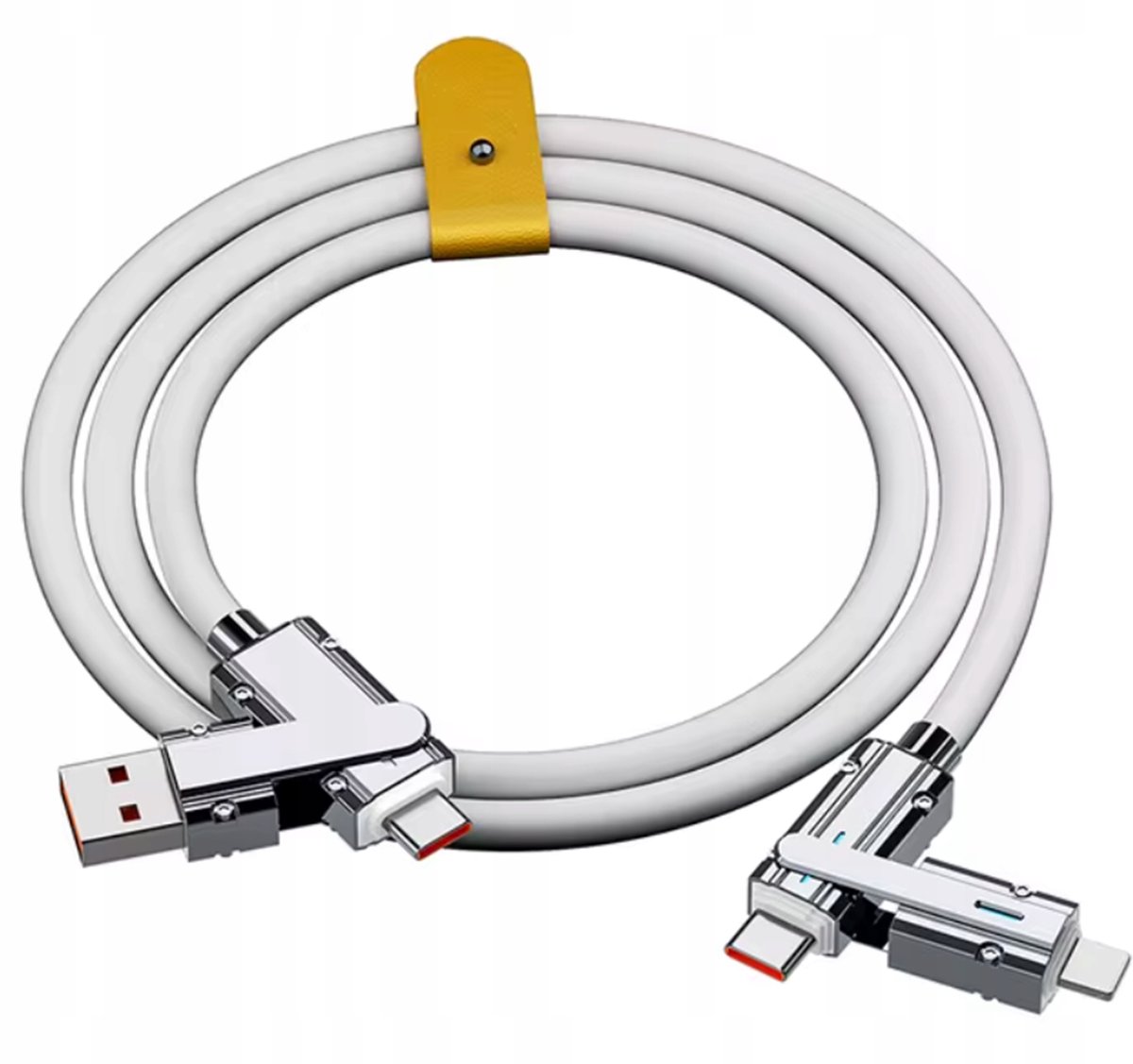4-in-1 Laadkabel met LED Display - USB/USB-C/Lightning - 66W