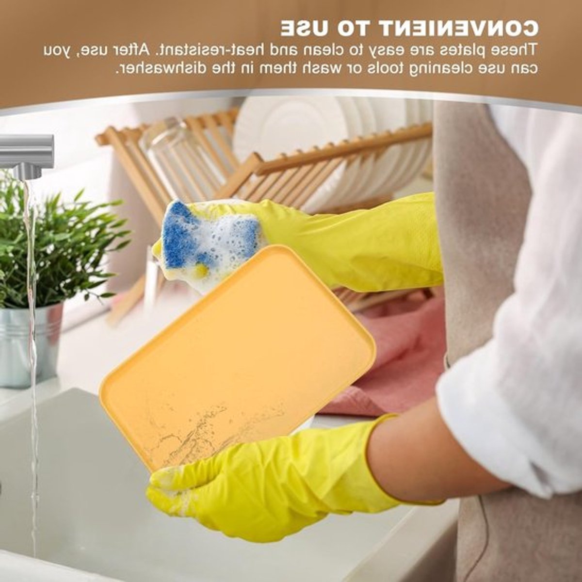 Rechthoekige Plastic Dienbladen 9.5 x 6.8 cm - Herbruikbare Schalen voor Taart, Fruit en Salade - Set van 2 met Doekjes