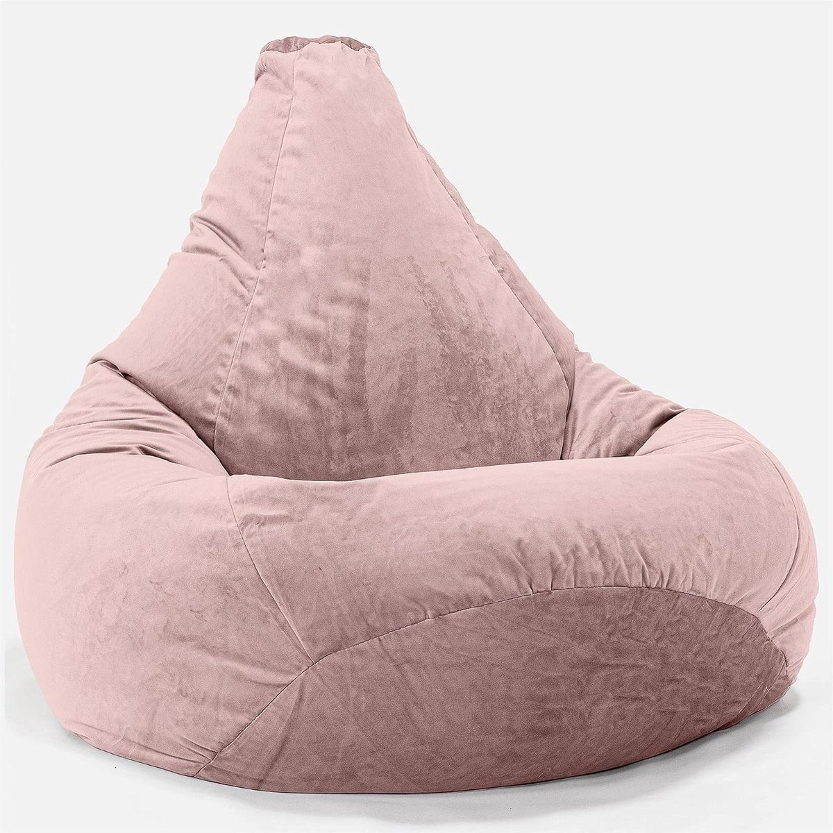 Zitzak Fauteuil - Poef Stoel - Ontspannen Lezen - Kindveilige Rits - 85 x 85 x 115 cm - Roze Fluweel