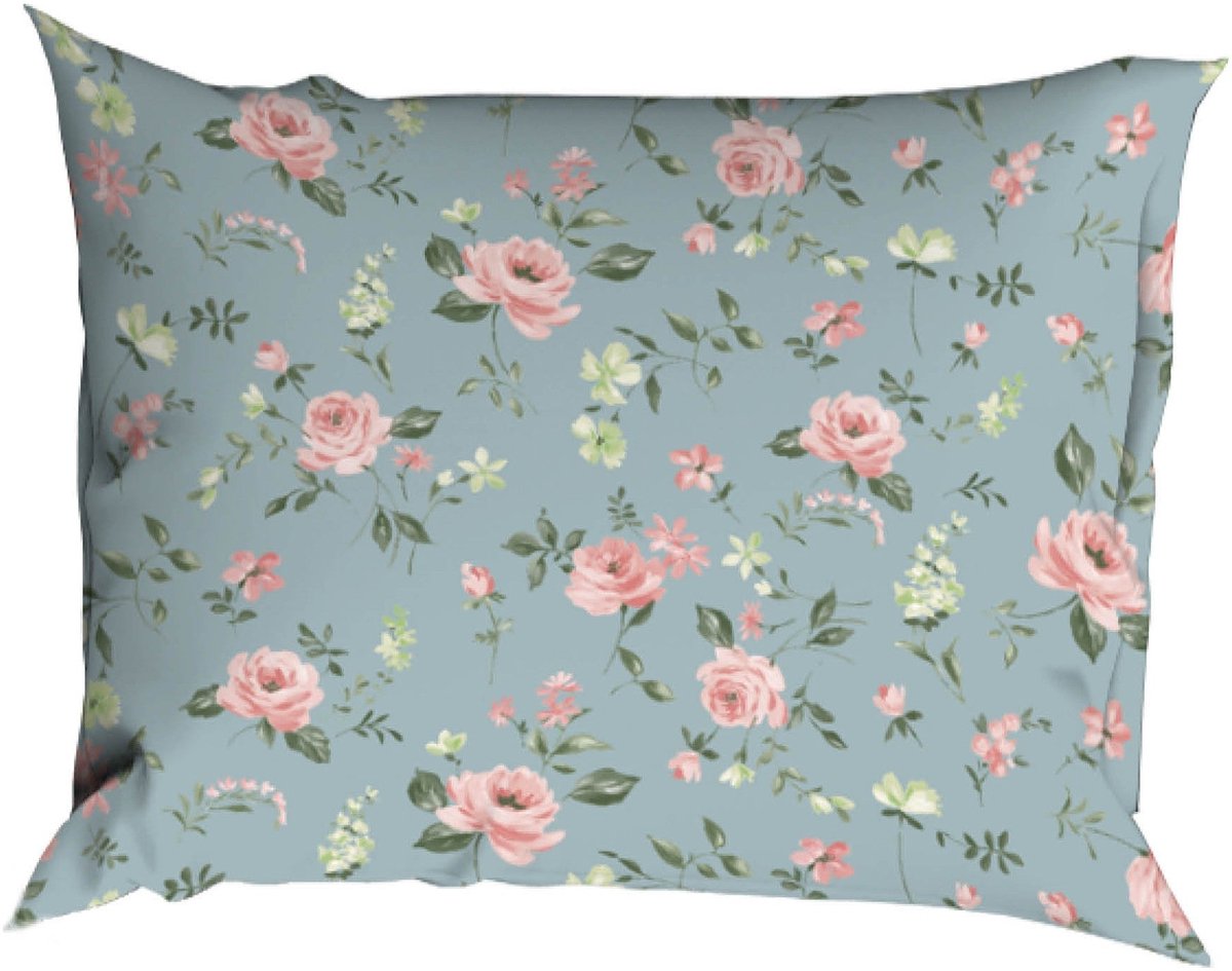 Romanette Dekbedovertrek Katoen Silke Blauw - 200 x 200/220 cm + 2 kussenslopen - [Blauw]