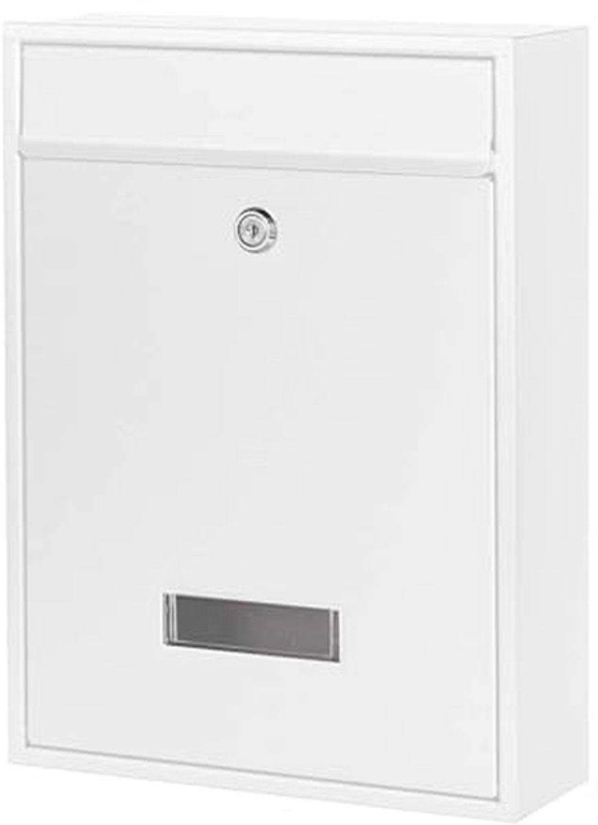 Brievenbus Muurmontage - Postbak - Post Ontvangen - Gecoat Staal - 35 cm Hoog - Wit
