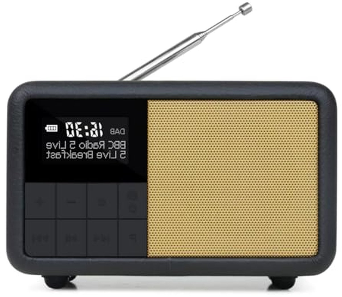 Draagbare Radio - Mini DAB+ - Muziek Luisteren - Waterdicht Ontwerp - 13 cm Breed - Hout Kleur