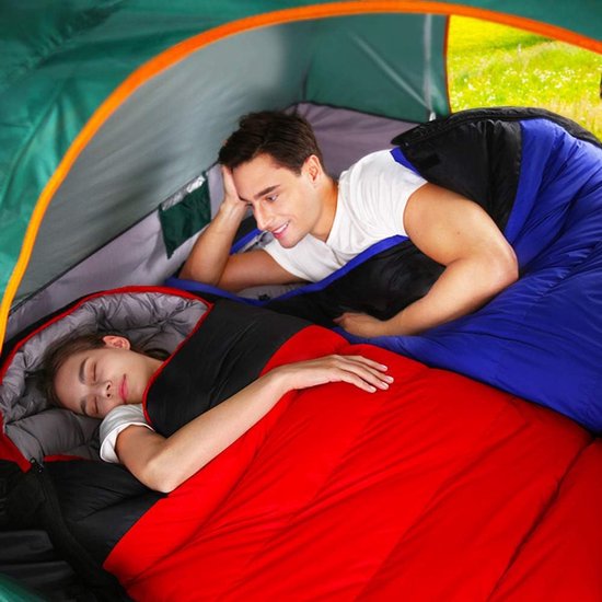Donsslaapzak Sarcofaag - Extreme koude - Kamperen en wandelen - Ultralicht compact - 210 x 80 cm - Rood — afbeelding 3