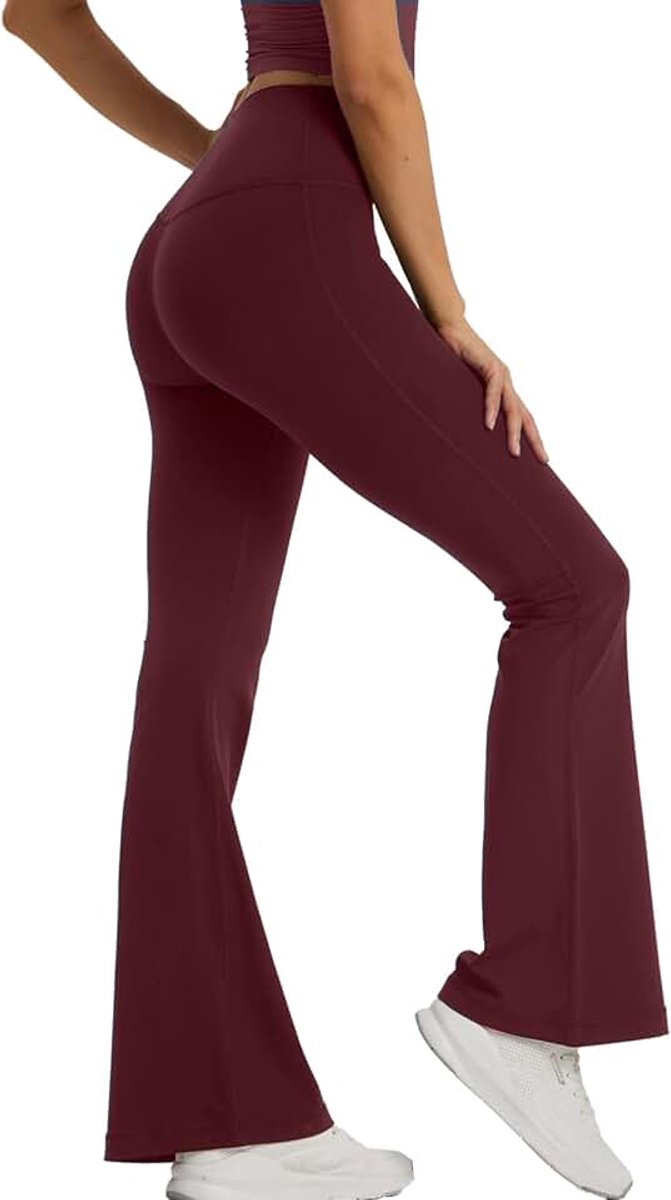 Yogabroek voor dames, hoge taille, buikcontrole, elastische broek, pilates, dans, fitnessstudio, elegante leggings, sportief, fitness, casual, training