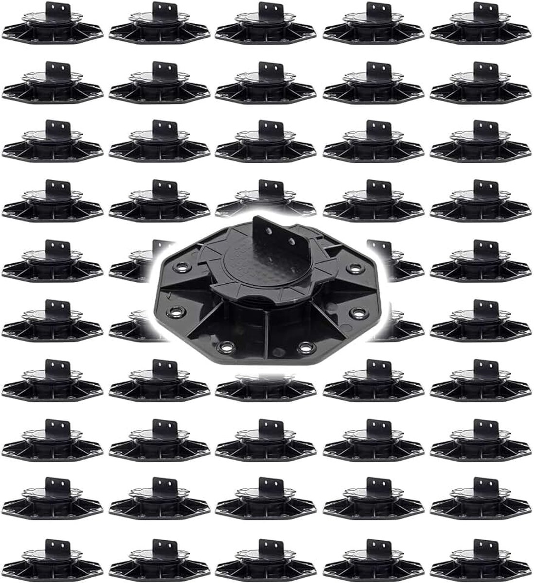 Terrasdragers 50-delige set tot 2700 kg in hoogte verstelbaar 18-25 mm dragers terras