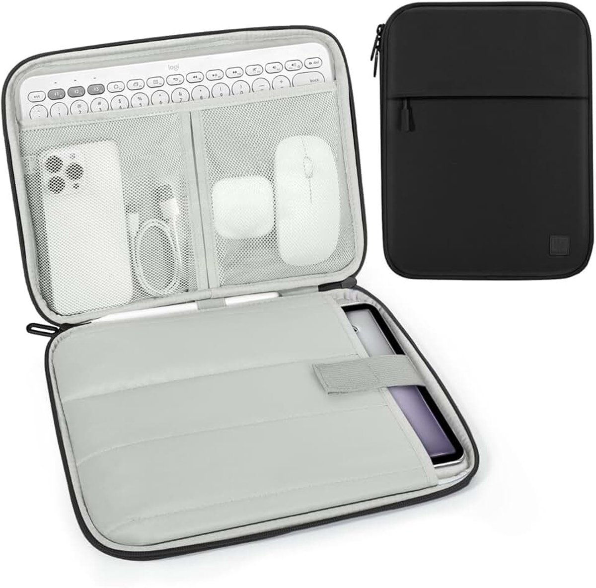 Gevoerde beschermhoes voor iPad Pro 13 inch M5/M4, iPad Air 13 inch / 33 cm, M4/M3, MacBook Neo 13 inch, MacBook Air 13 inch M5/M4, Galaxy Tab S10+/S9 FE+/S9 + 12,4 inch, Idea Tab Pro 12,7