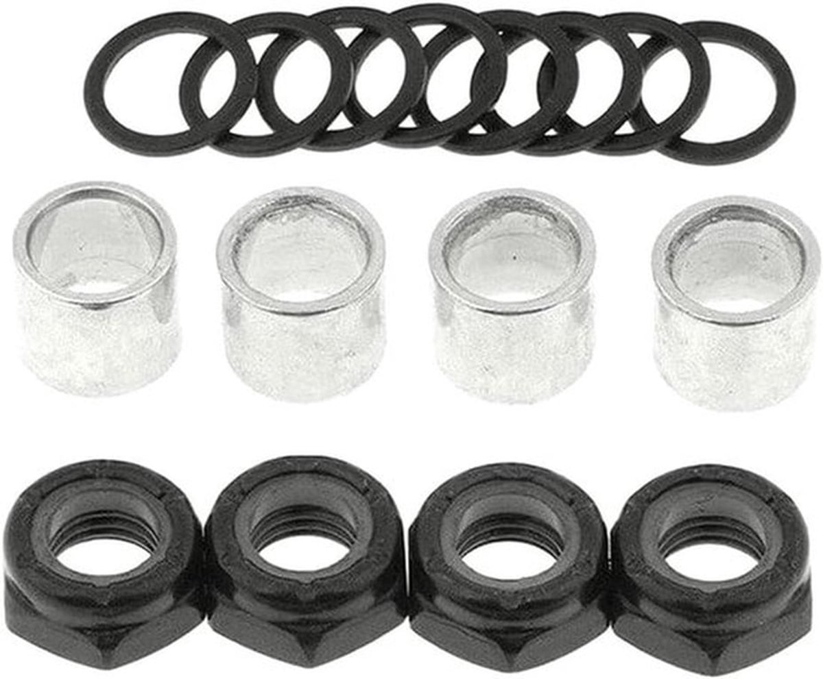 Skateboard Truck Snelheidskit - Wasmachines, moeren en spacers - Lagerprestaties - Voor mannen en vrouwen - Outdoor skateboarden - Geschikt voor alle merken - Zwart, Rood, Blauw - 2 sets
