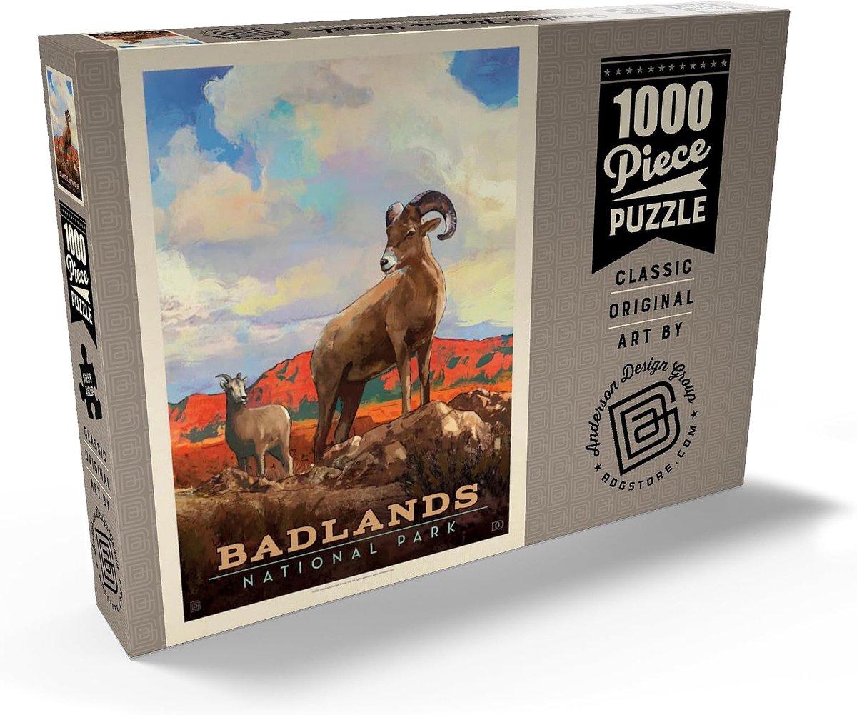 Puzzel Bighorn Schaap - Landschap Puzzel - Ontspannen Tijdverdrijf - Hoge Resolutie Print - 1000 Stukjes - Multicolor