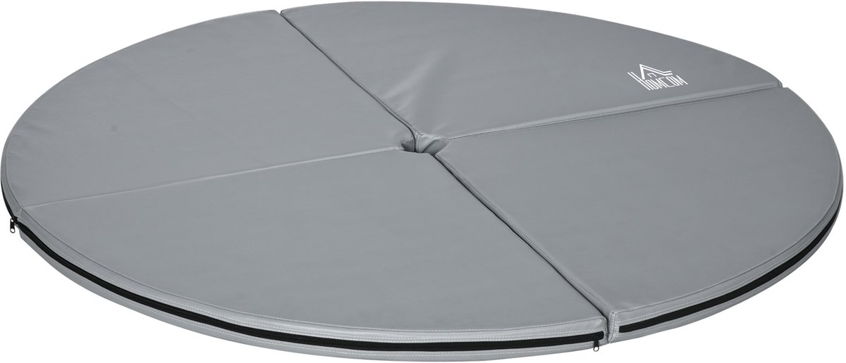 HOMCOM-Paaldans beschermmat-150x150x5cm-Kunststof-Grijs