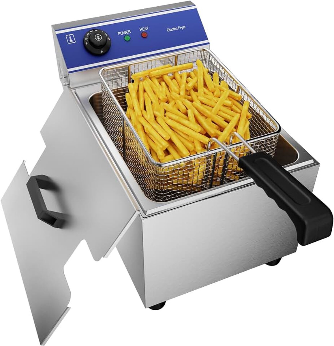 Elektrische friteuse van roestvrij staal 3000 W 220 V-240 V thermostaat 60-200 °C