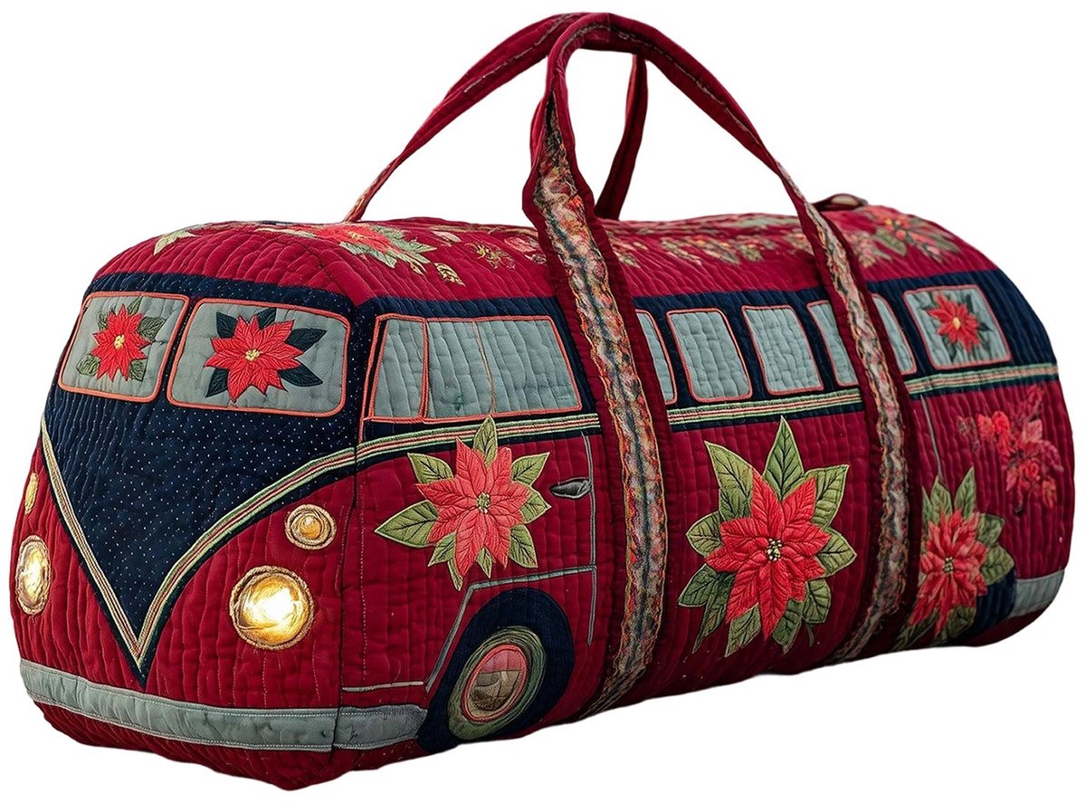 Textielen tas, retro bloemenprint in 3D-stijl, boho-stijl voor reizen en sport, meerkleurig, groot (18 x 9 x 9 inch)，38 modellen