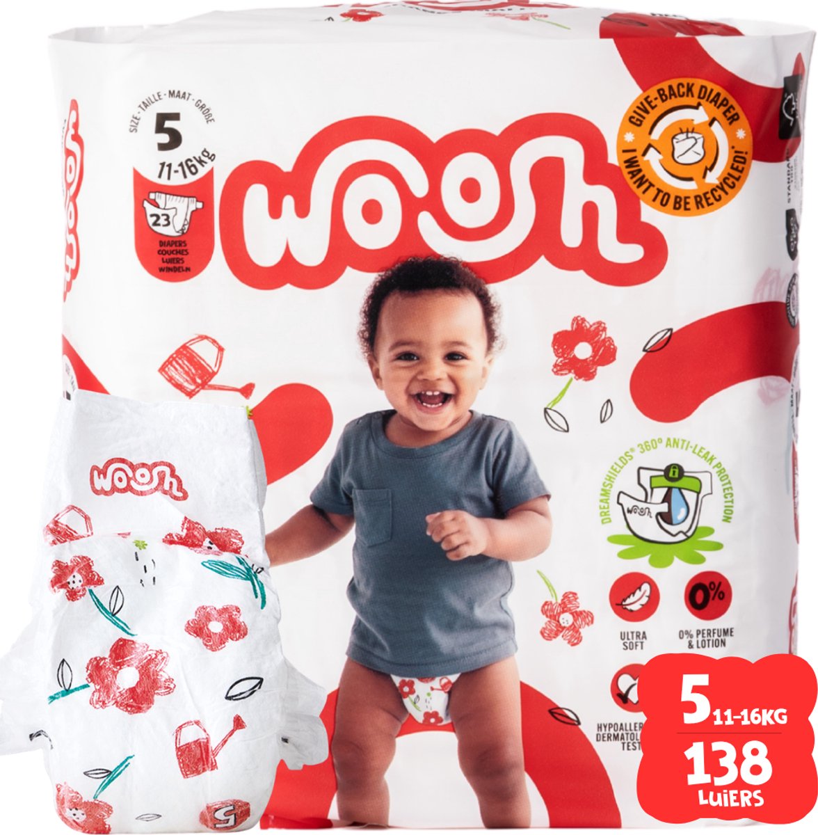 Woosh luiers maat 5 | 138 stuks