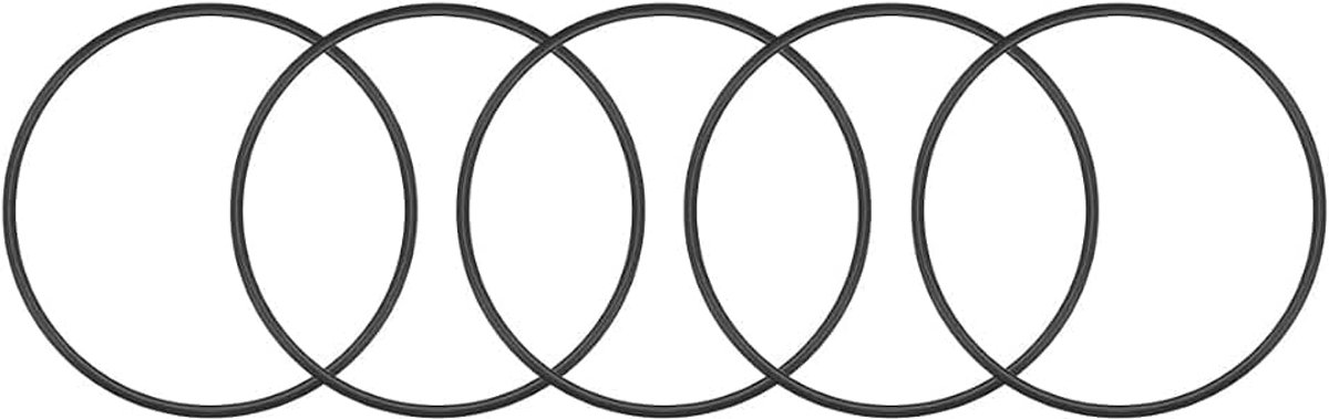 Sourcing map 5 stuks O ringen rubber 108 mm binnendiameter 115 mm OD 3,5 mm breedte rond DE 75mmx68mmx3.5mm