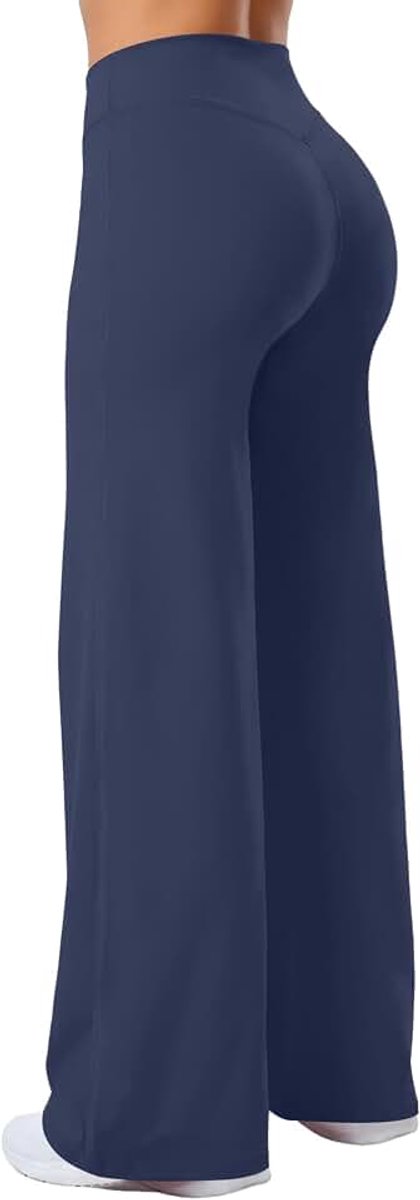 Rechte legging voor dames, hoge taille, uitlopende yogabroek, scrunch, ondoorzichtig, buikcontrole, uitlopende broek, sportbroek voor gym, yoga