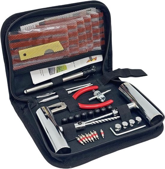 Bandenreparatieset - Bandenset - Snelle Bandenreparatie - Compleet met 61 Delen - 21 x 15 x 5 cm - Zwart — afbeelding 4