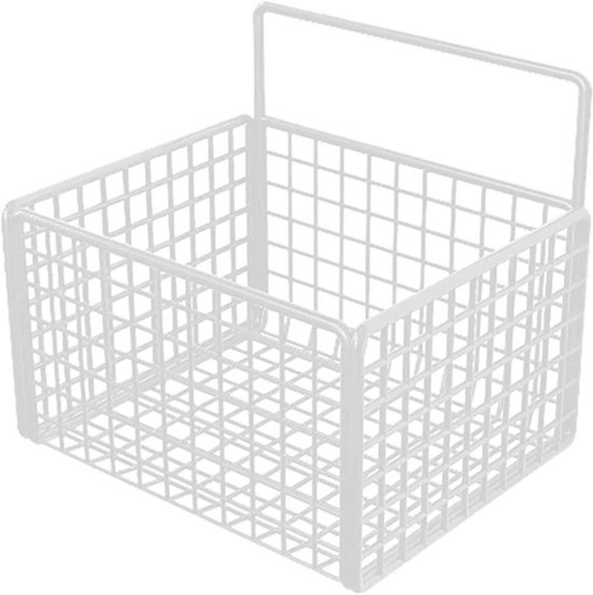 Wandmand voor Fruit en Organisatie, Draadmand voor Muurbevestiging, Zelfklevende Keuken- en Badkameroplossingen (Wit)