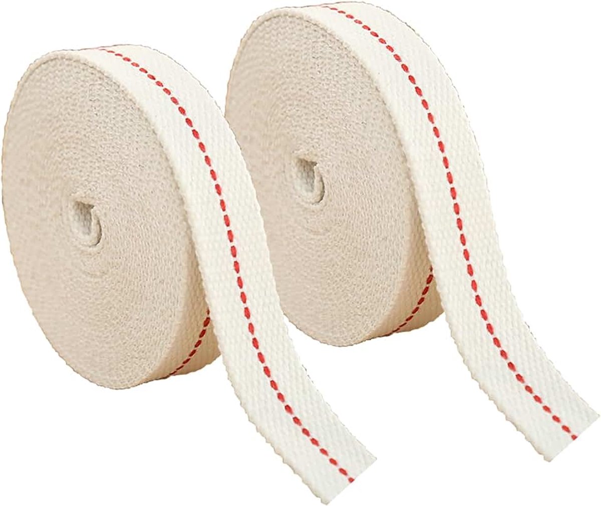 Lampenkont/natuurlijk katoenen lont voor olielamplantaarns en kerosinelampen / breedte 2 cm / totale lengte 4 m/2 rollen (breedte: 2 cm)