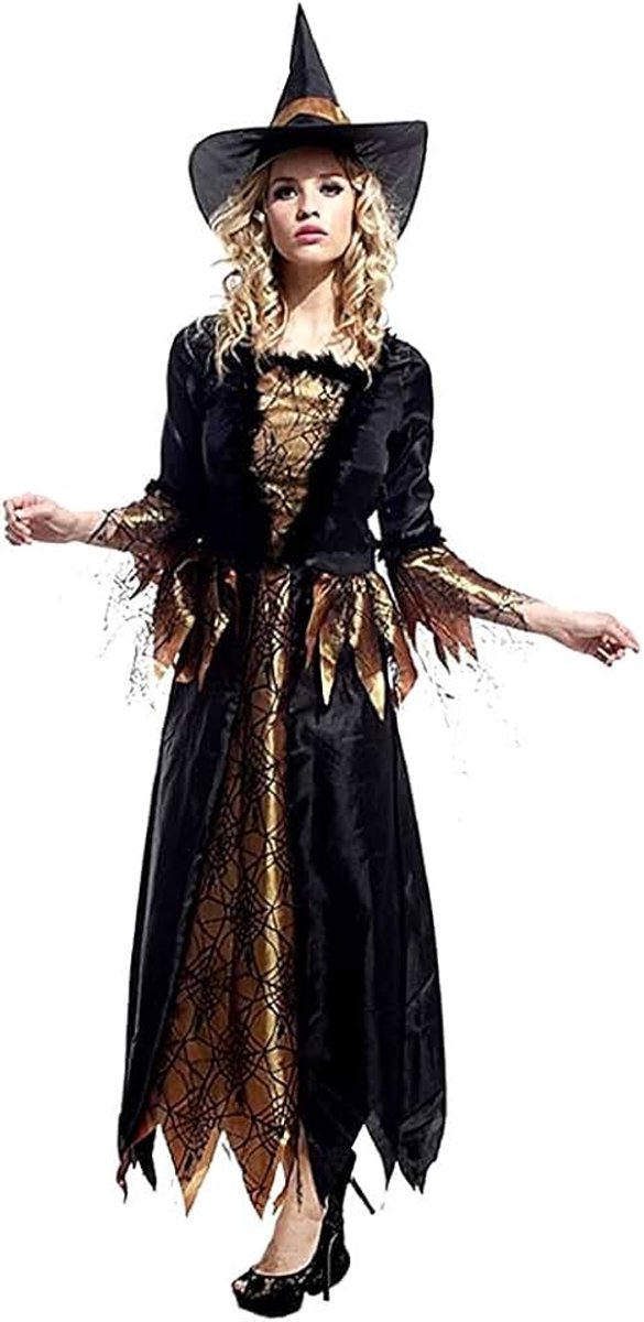 - carnaval - Halloween - spinnenweb - heks - middeleeuwen - volwassenen - dames - meisjes - eenheidsmaat
