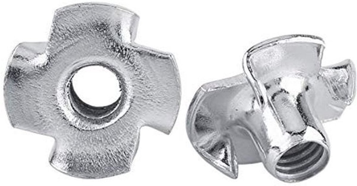 T-Nuts - Gegalvaniseerd staal - Voor houtbewerking - M4 x 50 stuks - Sterk en duurzaam - Geschikt voor diverse projecten