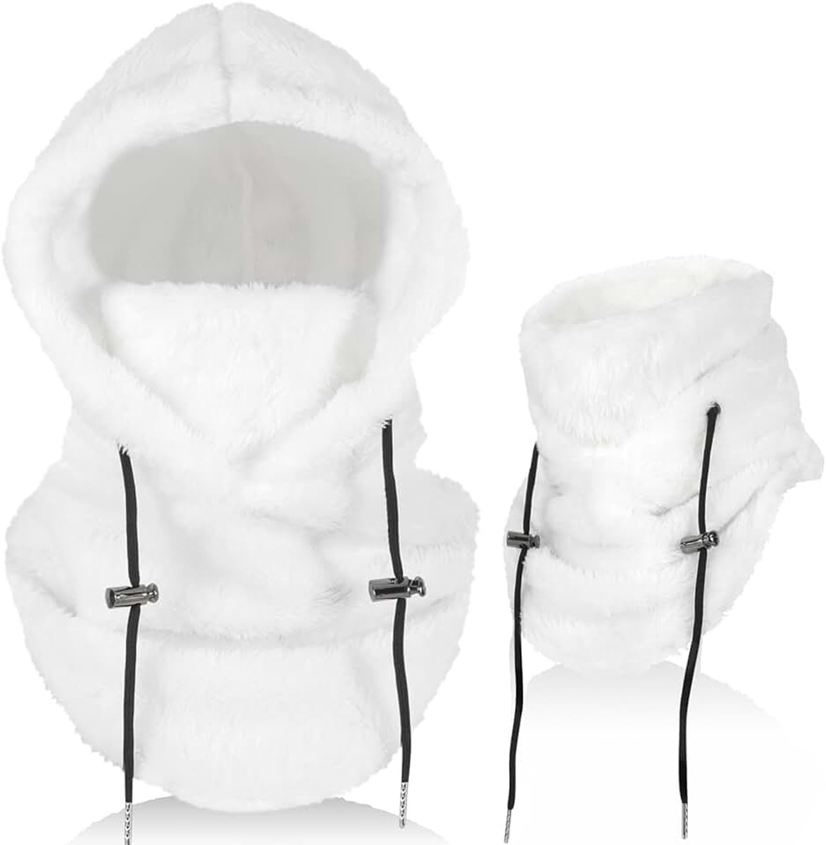 Winterbivakmuts van fleece, voor mannen en vrouwen, multifunctioneel thermisch windmasker, fleece muts met halsdekking, voor buitensporten, fietsen, wandelen en hardlopen