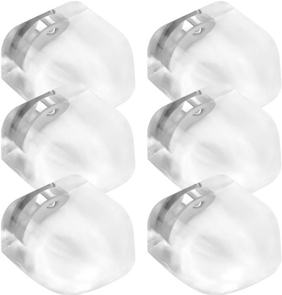 6 Stuks Transparante Magnetische Deurstoppers met Magneet, Siliconen, Zelfklevend, Voor Vloer en Kantoor, Botsingsbescherming Zonder Boren