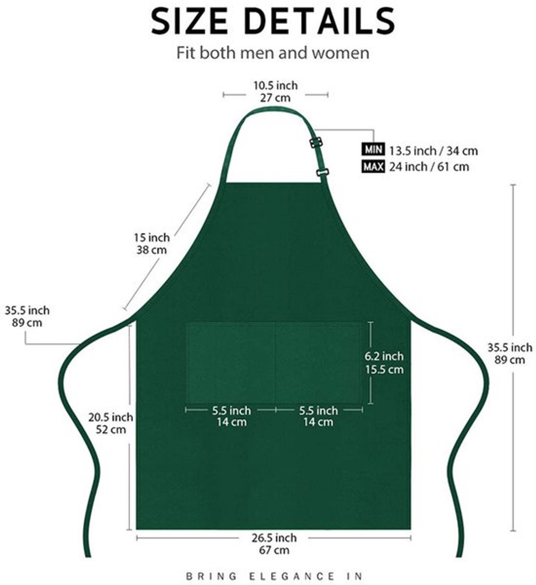 Dit roze schort uit één stuk met twee zakken is unisex en verstelbaar, en geschikt voor restaurants, barbecues, keukens, winkels, pubs, bars, cafés en andere soortgelijke gelegenheden.