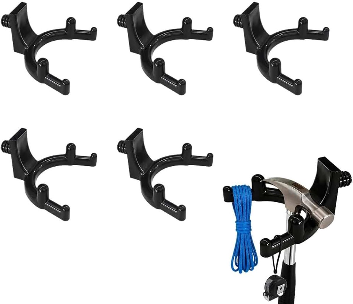 Haken U-Vormige Robuuste Ruimtebesparende Opberger | 6-Delig Schuurhaken Beugels Opbergsysteem Voor Ladder, Bezem, Schep, Dweil, Touw, Uitrusting En Meer In Tuin, Achtertuin En