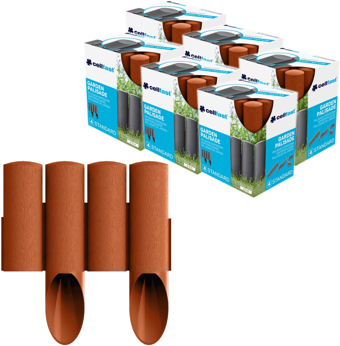 Cellfast - Palissade - Standard baksteenrood - lengte 13,8 m - bruin