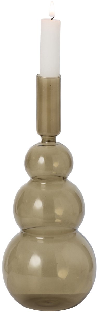J-Line vaas Bubbels - glas - olijfgroen