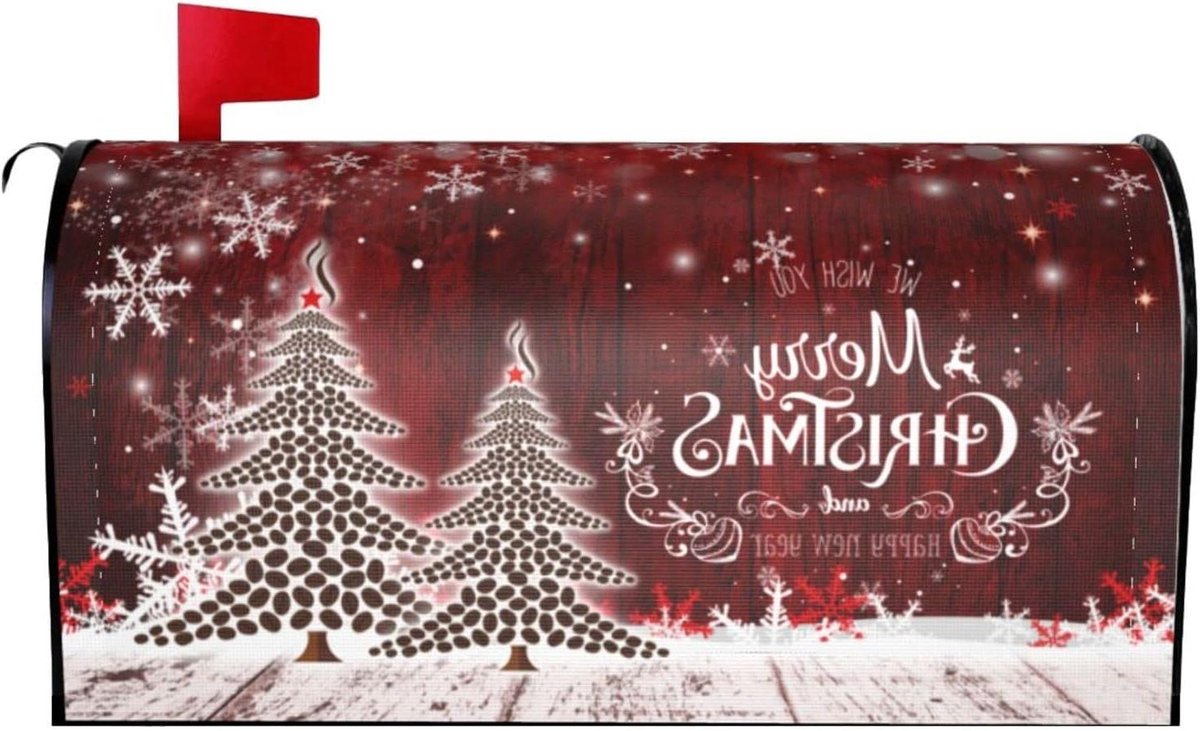 Brievenbus Covers - Brievenbus Decoratie - Buiten Versieren - Magnetische Bevestiging - 51 x 45 cm - Winterlandschap