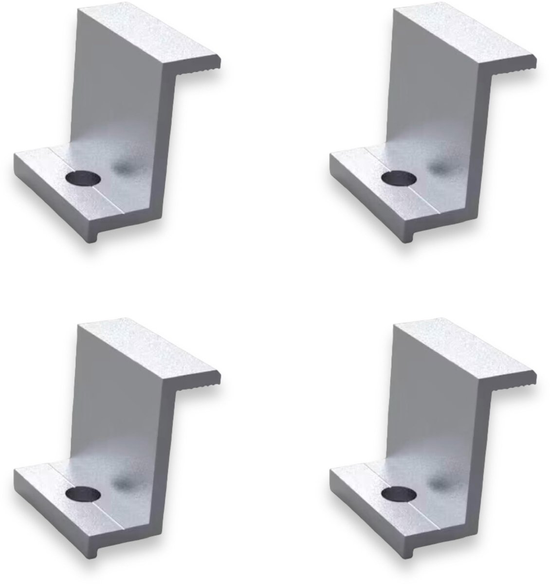 Set van 4 houders (eindklemmen) voor zonne-/PV-module, bevestigingsklem, zonneklem, PV-houder, modulehouder (40 mm)