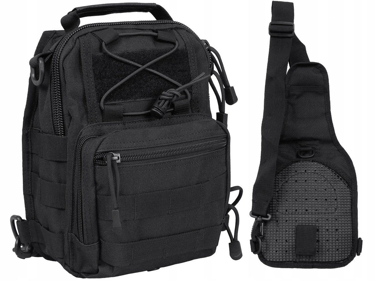 GFC Tactical Schoudertas Rugzak Zwart - 4.5L, Molle Systeem