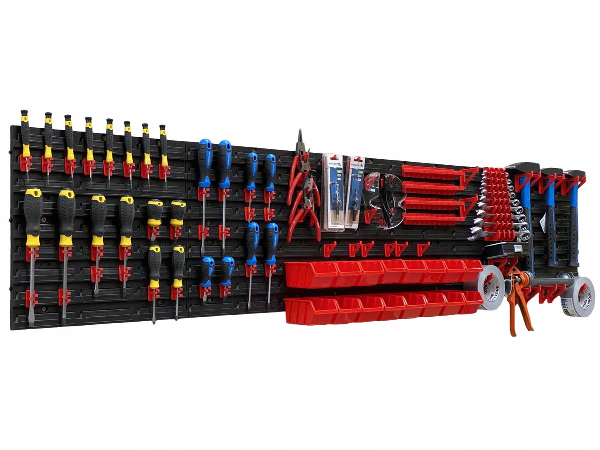 TABLICO Gereedschapswand 193,5x39 cm met Kuipjes & Haken - Nederlands Product