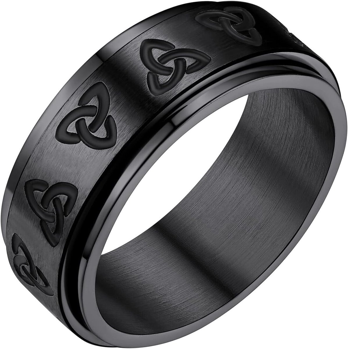 Roestvrij stalen fidgetspinner-angstring voor mannen en vrouwen,