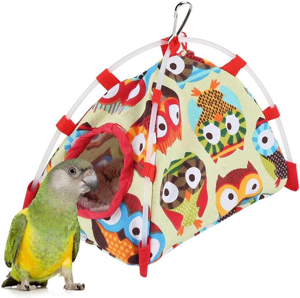 Hangmat, Opknoping Vogelnest Huis, Winddichte Winterwarme Grot Bed Uil Model S voor Parkiet, Valkparkiet, Kaketoe en Conure