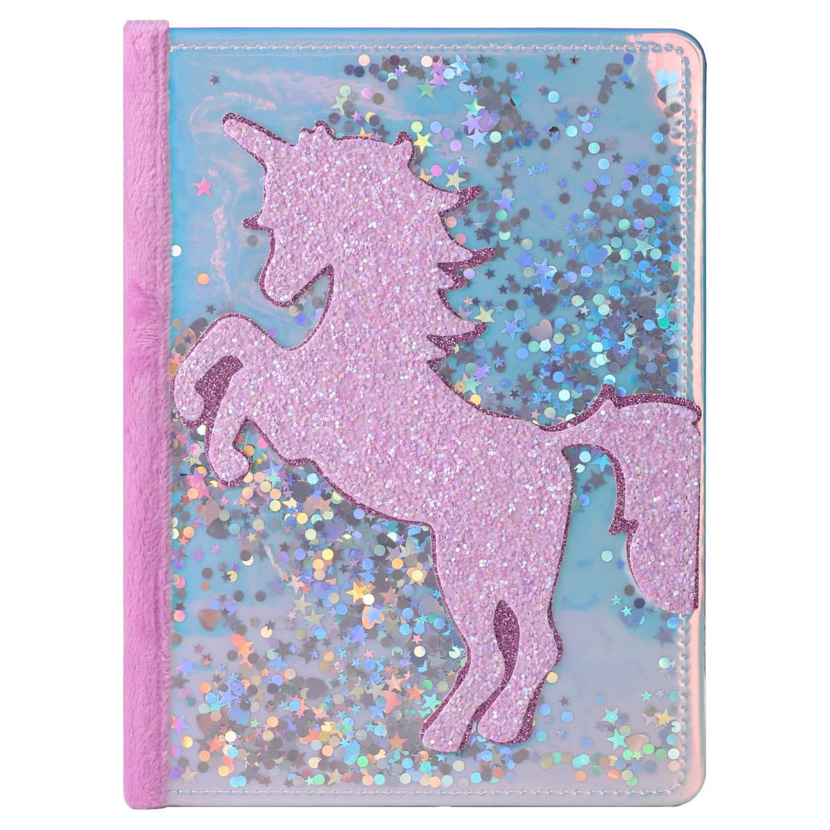 Dagboek voor meisjes A5 - Eenhoorn met glitter - Zacht notitieboekje - Ideaal voor schrijven en tekenen - SnelShoppen