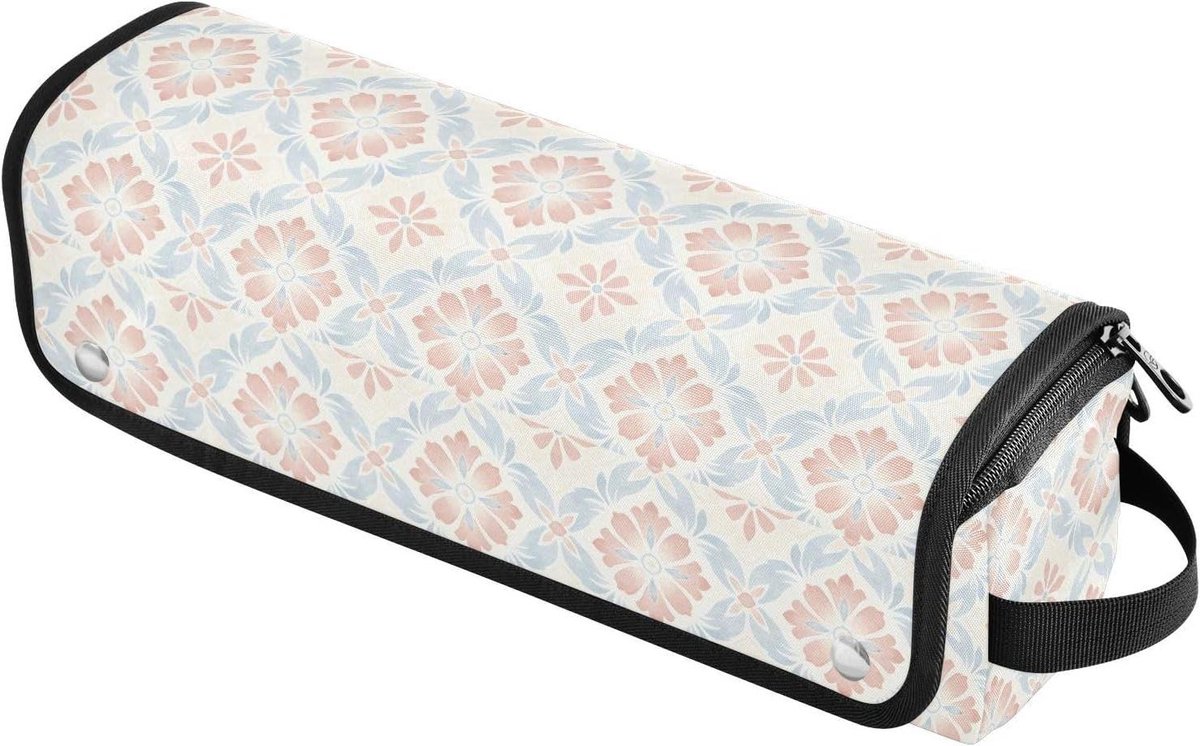 Haartool Reistas - Stylingtas Krultang - Veilig Opbergen - Hittebestendige Mat - 37 cm - Blauw