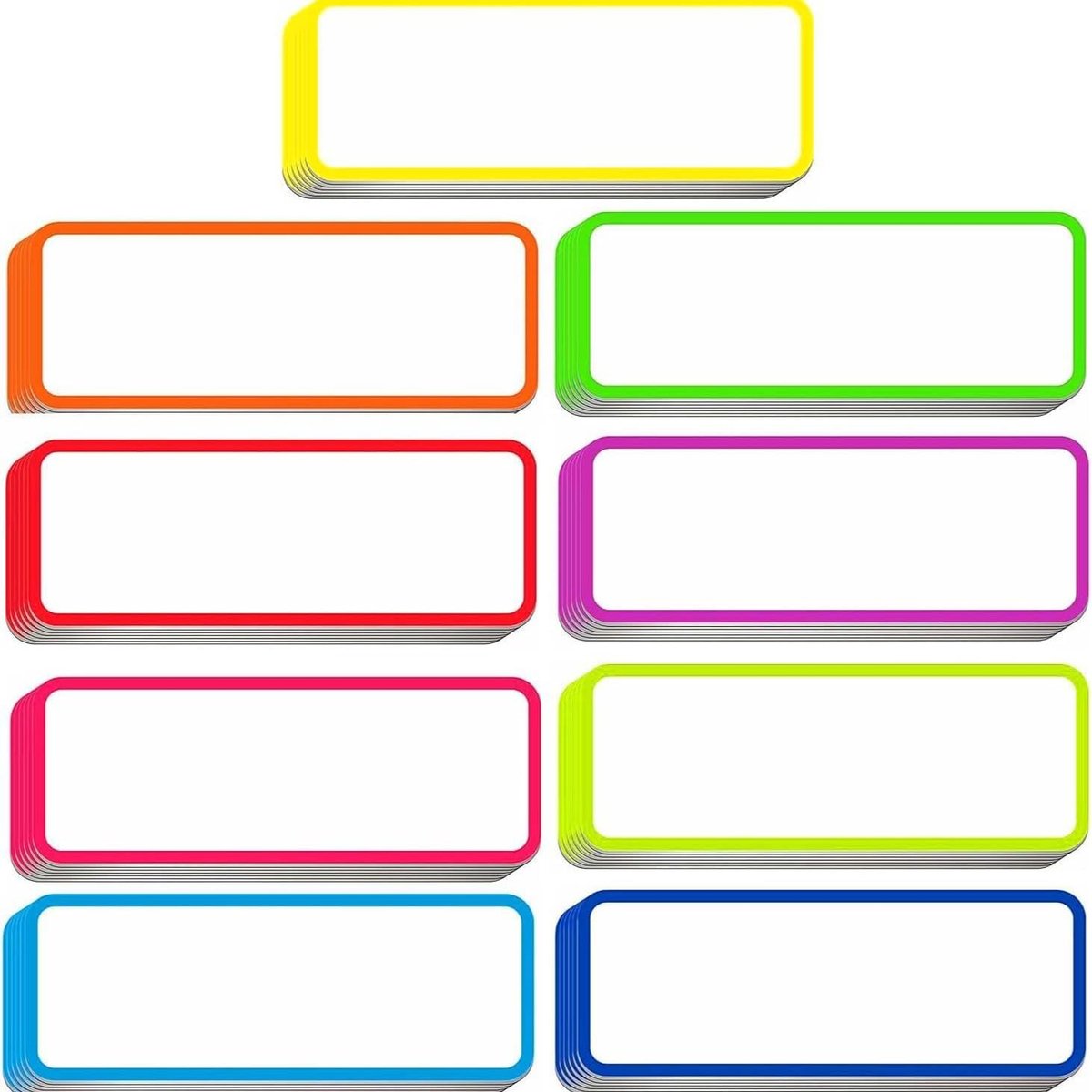 54 stuks beschrijfbare magneetstroken, 8 x 3 cm magneetetiketten, magneetbordjes om te beschrijven, herbruikbare magneetbordjes voor whiteboards, koelkasten en klaslokalen