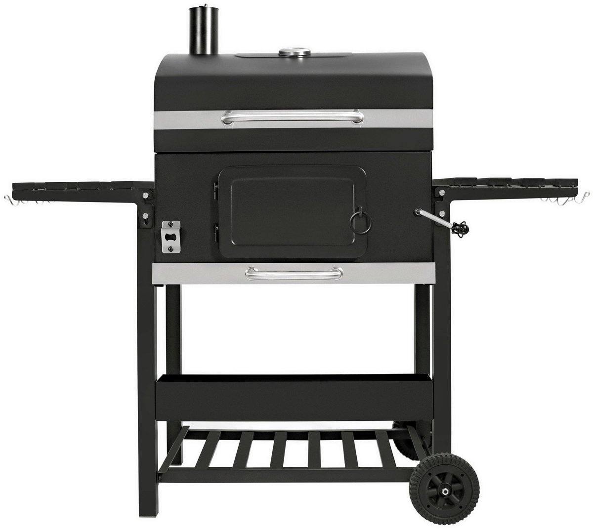 Houtskool bbq xl - 57x41,5 cm grilloppervlak - draagbaar - zwart