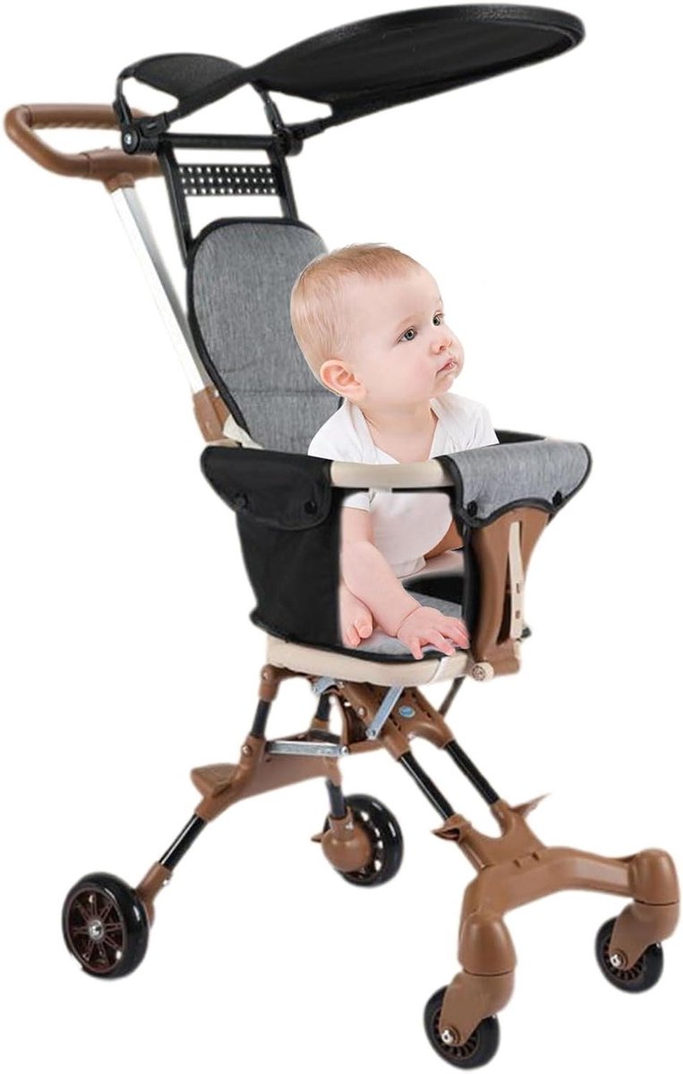 Compacte Kinderwagen - Reis buggy - Veilig Reizen - Dankzij 360 graden wielen - 50 x 44 x 18 cm