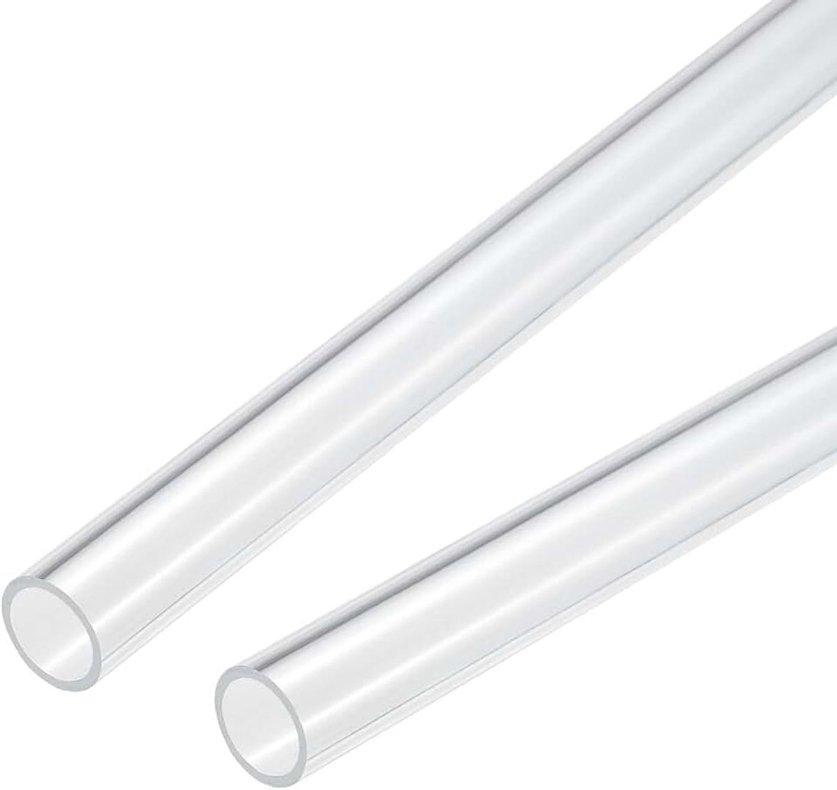 Sourcing map 2 stuks PVC transparant buis, binnendiameter 15 mm, diameter 18 mm, LENGTE 250 mm, acryl kunststof buis voor lampenbouw, staande lampen, meubels