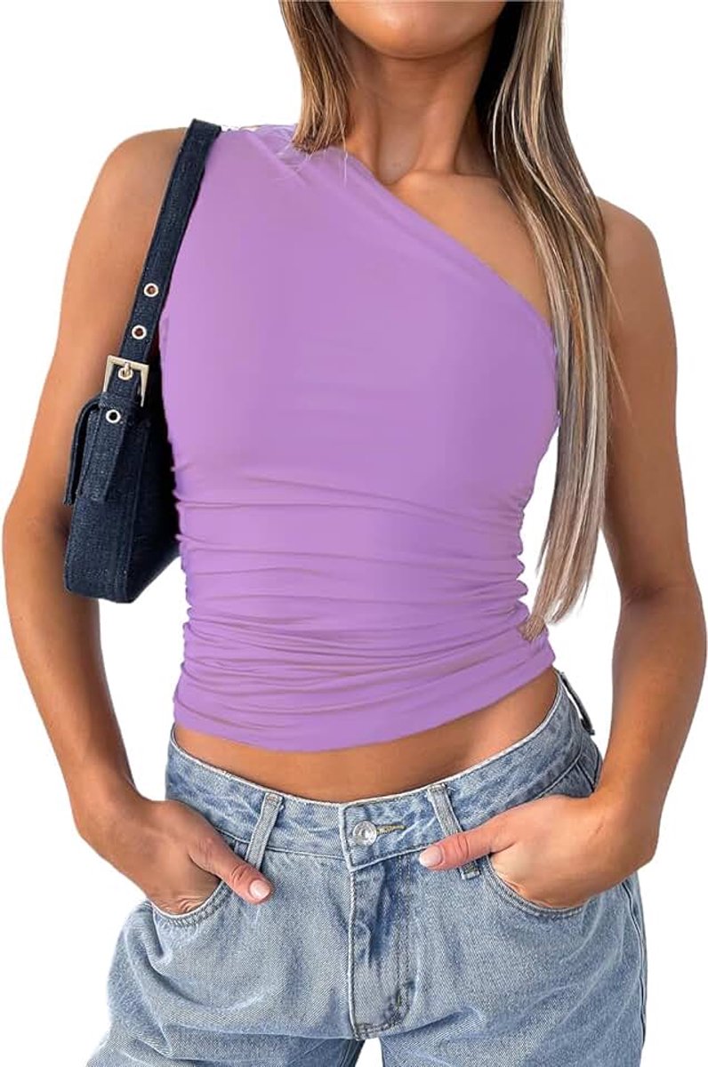 Off Shoulder Top voor vrouwen, zomer, uitgaan, tanktop, sexy, one shoulder