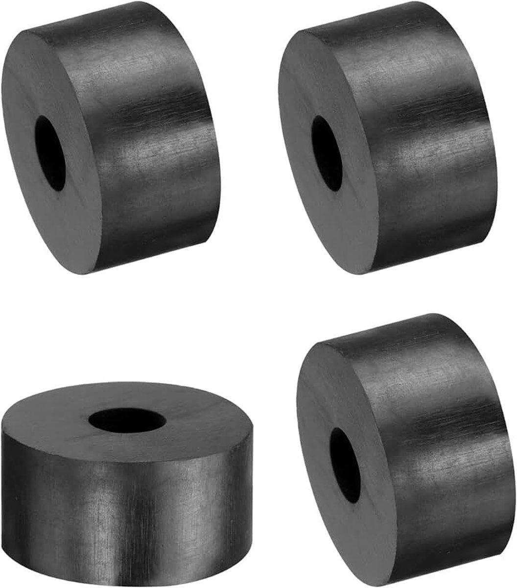 4 stuks afstandhouders van rubber, 40 mm Od, 12 mm Id, 20 mm hoogte, rond, afstandhouder, anti-trilling, ring, dikke sluitringen, voor accessoires thuis en auto