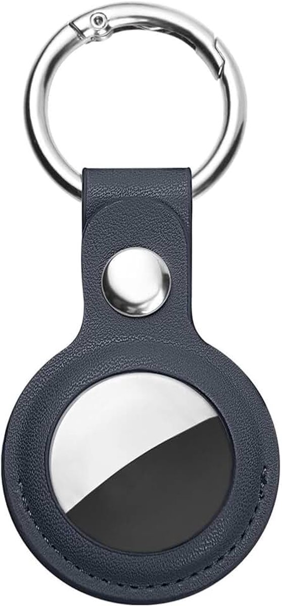 Houder voor Apple AirTag Sleutelhanger, 1 stuk, PU-lederen, Kras | Trackerhoes Locatorhoes voor Halsband voor Hond en Kat, Sleutelzoekerhoes, voor Sleutels, Bagage