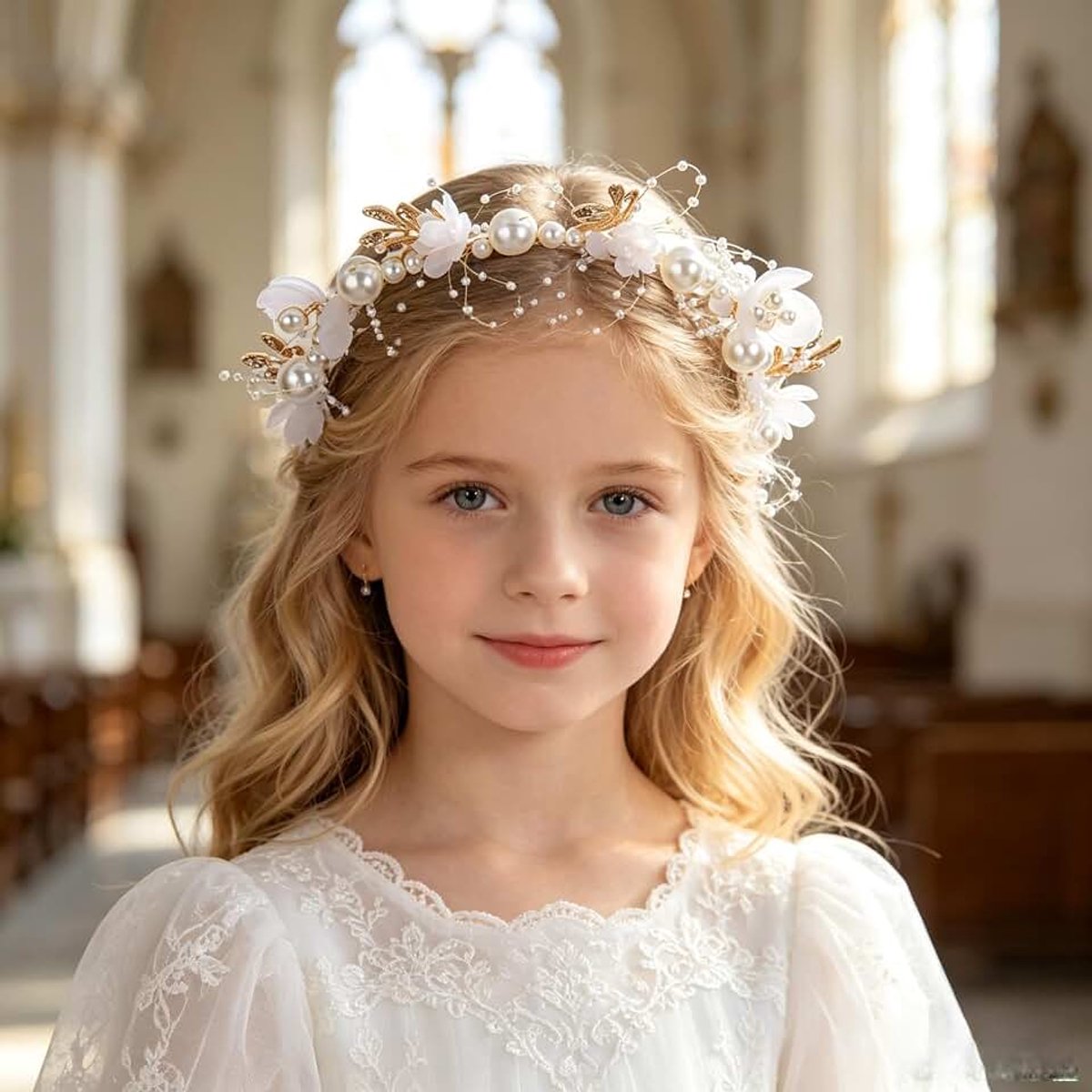 Communie, haarsieraad communie meisjes, communie decoratie meisjes