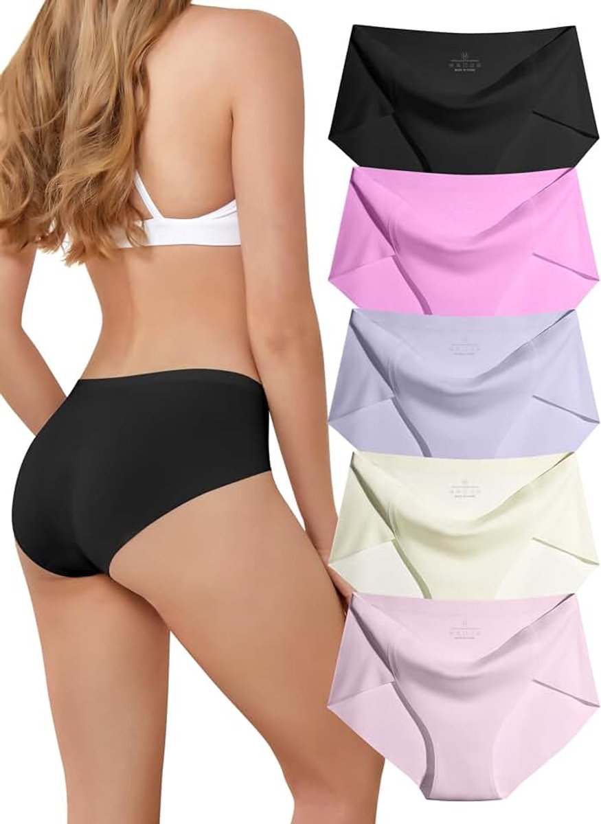 Ondergoed voor dames, zacht, onzichtbaar ondergoed, geen VPL-slip, multipack